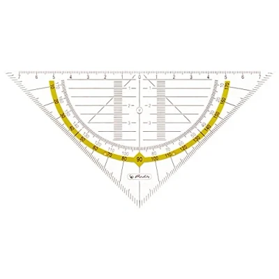 Abbildung von Herlitz 8700304 Geometrie Dreieck aus transparenter Kunststoff, klein