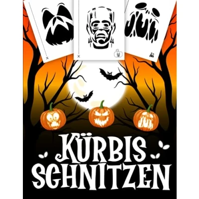 Abbildung von Kürbis Schnitzen: 50 Gruselige und Lustige Halloween Schablonen zum Kürbisschnitzen