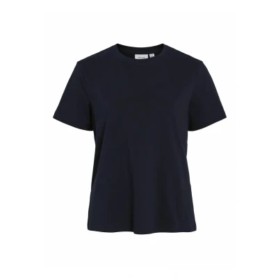 Abbildung von VILA Vinora NOOS Tshirt print, Damen, Größe: Small, Navy blazer