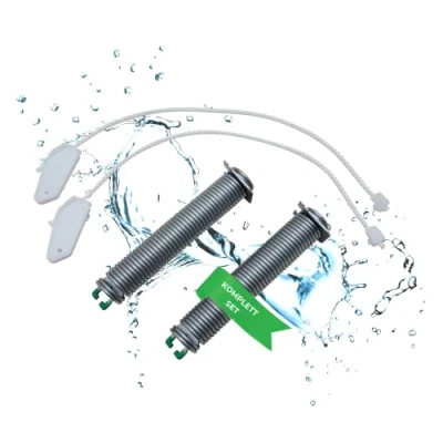Abbildung von Lichtblau Türscharnierfedern 130mm x 23mm + Seilzüge 315mm I 00754870 754870 Farbcode Grün Türfeder Geschirrspüler Spülmaschinen Ersatzteile für Neff Constructa Siemens Balay Bosch