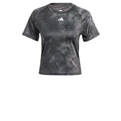 Abbildung von adidas Performance Flower TEE Tshirt print Grey five carbon, Damen, Größe: Small, carbon