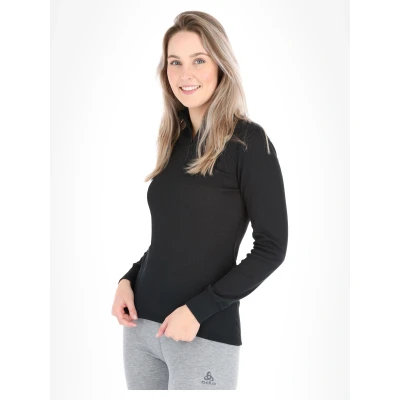 Abbildung von Odlo BL Top Turtle Neck L/S Half Zip Active Warm Damen Pullover (Größe: L/40, Schwarz)