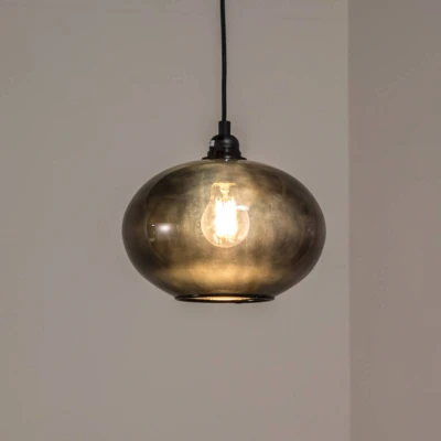 Abbildung von Aufhängung Ferno D27cm Metall und schwarzes Glas Menzzo