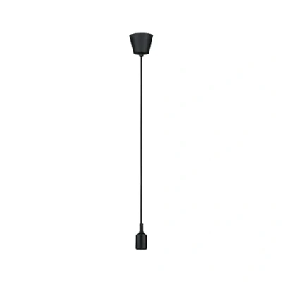 Abbildung von Paulmann 50346 Neordic Pendelleuchte Ketil max. 20 Watt 1 flammig IP44 Spritzwasserschutz Hängelampe Schwarz Deckenlampe Silikon, Kunststoff E27