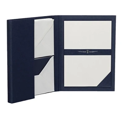 Abbildung von Rössler Papier 1026831009 Paper Royal Briefpapiermappe DIN A5/C6, 15/15, blau/weiß gerippt
