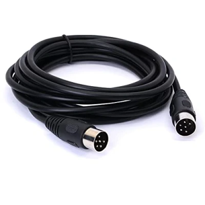 Abbildung von HTGuoji Midi DIN Kabel, 6 polig, Stecker auf Stecker, Instrumentenkonverter, Adapter, poliges Audiokabel für Mikrofon, Gitarre (3 meter)