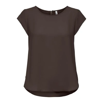 Abbildung von ONLY Damen Onlmoster Stripe O Neck Top JRS Noos S/S Tops, Chocolate Martini,34