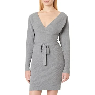 Abbildung von Vero Moda Vmhollyrem V NECK Dress Etuikleid, Damen, Größe: XXL, Medium grey melange