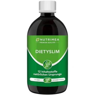 Abbildung von DETOX Kur DietySlim 100% Vegan Natürlich Leber &amp; Körper entgiften Abnehmen 6 Wöchige Entgiftungskur Entgiften, Entschlacken, Entwässern Reinigung Flüssig 500ml Grüner Tee Guarana Diät
