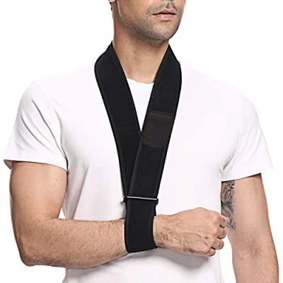 Abbildung von supregear Armschlinge Schulter, Einstellbare Armschlaufe Schulterschlinge für Frauen, Männer, Teenager, Leichte Sling verletztes Gelenk, Zerrissene Rotator Manschette, Dislokation