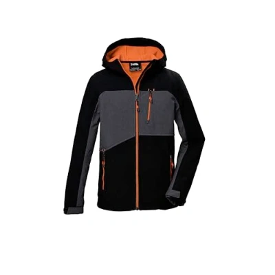 Abbildung von killtec Jungen Softshelljacke/Outdoorjacke mit Kapuze KOW 367 BYS SFTSHLL JCKT, schwarz, 140, 42198 000