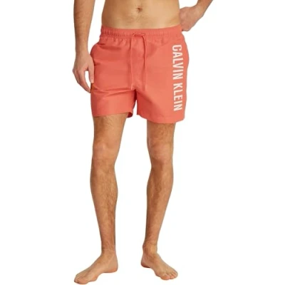 Abbildung von Calvin Klein Herren Badehose Medium Drawstring mit Tunnelzug, Orange (Dazzling Coral), 4XL