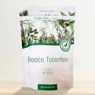 Abbildung von VivaNutria Basico D+, 500 Tabletten, basische Mineralstoffe für den Säure Basen Haushalt, 250g