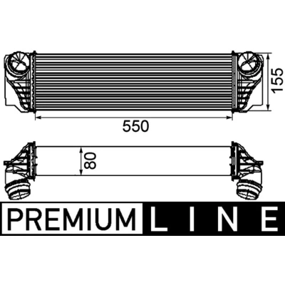 Abbildung von MAHLE ORIGINAL CI 184 000P Ladeluftkühler BMW: 5 Touring, 7