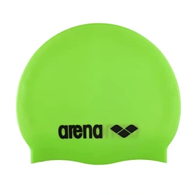 Abbildung von ARENA Unisex Erwachsene Classic Silicone Badekappe, Acid Lime Black (65), NS EU
