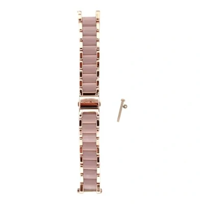 Abbildung von Michael Kors Uhrenarmbänder für Damen 20mm, Rosa Edelstahl, original ersatzband MK5896