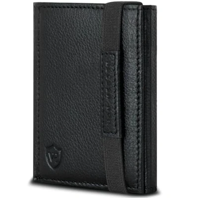 Abbildung von VON HEESEN Slim Wallet mit RFID Schutz Geldbörse Herren klein Mini Geldbeutel Damen Portmonee Kartenetui Echtleder Karten Portemonnaie Leder Kreditkartenetui Schwarz