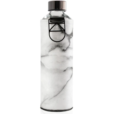 Abbildung von equa Trinkflasche »Mismatch Stone«, Borosilikatglas, mit Kunstlederhülle und Metallgriff, 750 ml