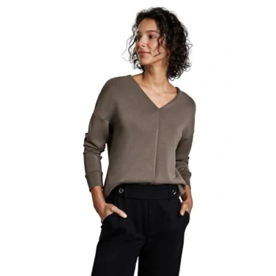 Abbildung von STREET ONE Damen A322805 Silk Look Shirt, Muddy Brown, 42 EU