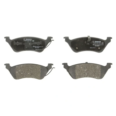 Abbildung von BOSCH 0 986 424 816 Bremsbelagsatz Low Metallic mit Kolbenclip, Anti Quietsch Blech CHRYSLER: Grand VOYAGER IV, 4