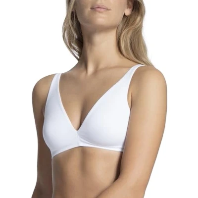 Abbildung von Calida Natural Comfort Damen Triangel BH, Damen, Größe: 75B, White