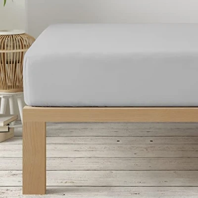 Abbildung von Degrees Home Kollektion Spannbettlaken 90 x 190 33 verstellbar gebürstete Polyester Grau