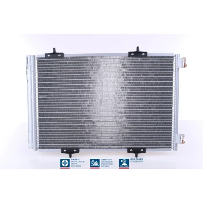 Abbildung von NISSENS 940055 Klimakondensator mit Trockner Aluminium 557 R 134a PEUGEOT: 207 SW, Hatchback, CC, CITROËN: C3 II, I C4 II Cactus