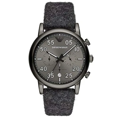 Abbildung von Emporio Armani Herren Chronograph Quarz Uhr mit Stoff Armband AR11154