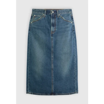 Abbildung von Levi&#039;s HR BACK SLIT Skirt Jeansrock, Damen, Größe: 31, Review time