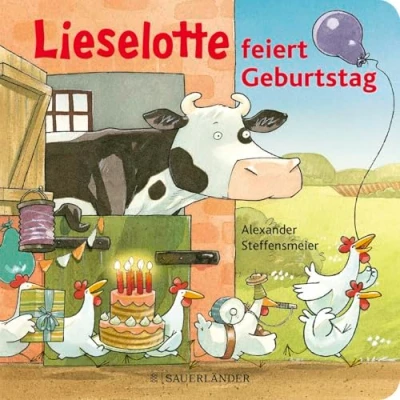 Abbildung von Lieselotte feiert Geburtstag: Lustige Reime mit der Kuh für Kinder ab 2 Jahren