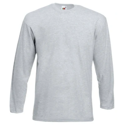 Abbildung von Fruit of the Loom Langarm T Shirt 610380 Gr. S, Grau Heather Grey