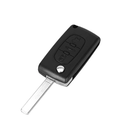 Abbildung von Schlüssel für Peugeot Expert 407 307 207 308 Citroen C3 Picasso C5 CE0523 3 Tasten Modell ohne Batterie Schlitz Fernbedienung