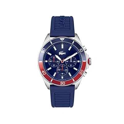 Abbildung von Lacoste Chronograph Quarz Uhr für Herren mit Blaues Silikonarmband 2011154