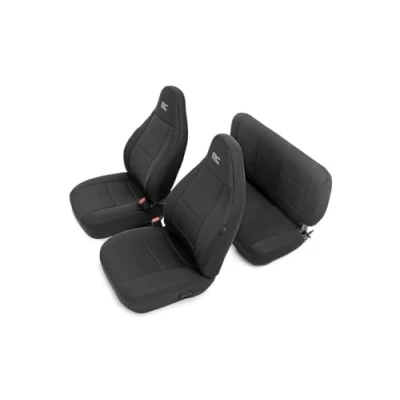Abbildung von Rough Country Neopren Sitzbezüge für Jeep Wrangler TJ 91000, Schwarz