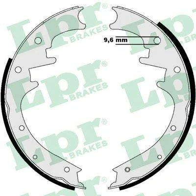 Abbildung von LPR 08990 Bremsbacken 254 46 JEEP: Cherokee III, Grand I