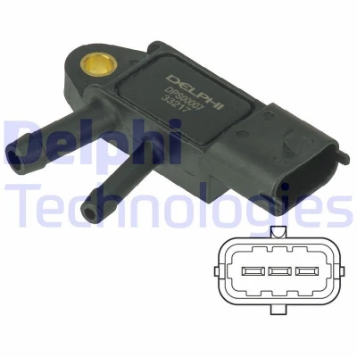 Abbildung von DELPHI DPS00007 Sensor, Abgasdruck FIAT: Ducato III Van, Minibus, 500 Hatchback, ALFA ROMEO: 159 Sportwagon, Brera, Saloon