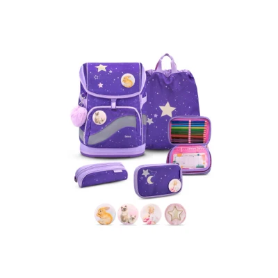 Abbildung von Belmil Smarty Plus Premium Schulranzen Set 5 teilig Dahlia