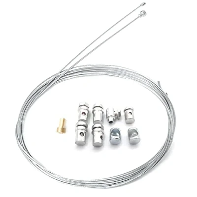 Abbildung von Kupplungsseil,2 Stück 2m Motorrad Universal Seilzug,Motorrad Notfall Kupplungszug Bremskabel Gaszug Reparatur Set mit Nippel Universalteilen