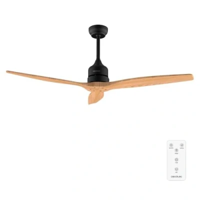 Abbildung von Cecotec Deckenventilatoren EnergySilence Aero 5270 Black&amp;LightWood, DC 40W Motor, Durchmesser 132 cm, Steuerung, Timer, 6 Geschwindigkeiten, Sommer und Winter, einstellbare Höhe 15 oder 25 Leise