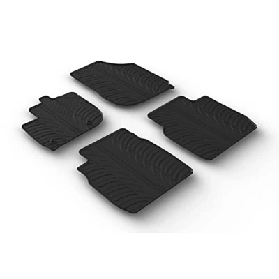 Abbildung von Gledring 0742 Fußmattensatz Gummi vorne und hinten 4 schwarz 750mm 550mm