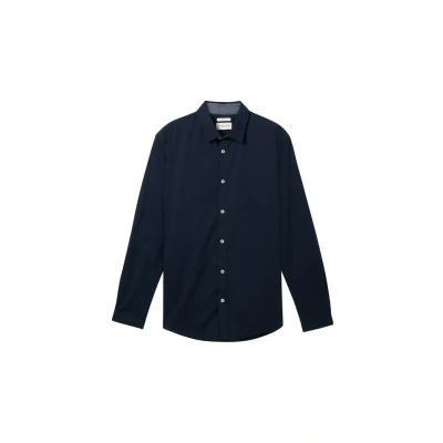 Abbildung von TOM Tailor Stretch Hemd, Herren, Größe: Medium, Navy