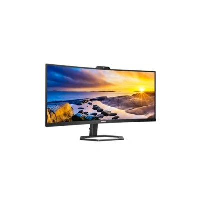 Abbildung von PHILIPS 34E1C5600HE 34 Zoll WQHD Curved Monitor, Webcam, höhenverstellbar (3440x1440, 100Hz, HDMI, DisplayPort, USB C, Hub) schwarz