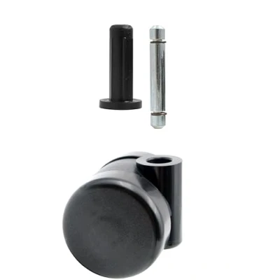 Abbildung von Design61 4er Set Universal Möbelrolle Ø 35mm Lenkrolle Laufrolle Rollen mit Hülse + Stift