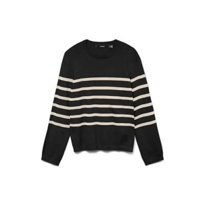 Abbildung von VERO MODA Damen Vmsaba Plain O Neck Ga Noos Pullover, Schwarz, L EU