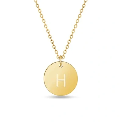 Abbildung von GD GOOD.designs Kette mit Buchstabe H Gold 18 Karat Wasserfest I Goldkette für Damen A Z Anhänger Initial Buchstabenkette