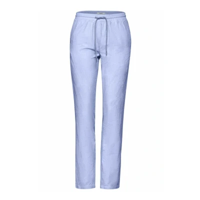 Abbildung von Cecil Chambray Stoffhose, Damen, Größe: XLx30, Blau