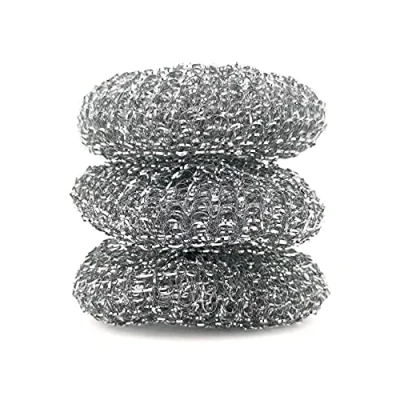 Abbildung von IDEA HOME 3 Stück Stahlschwämme Metalltopfreiniger Stahlschwamm Edelstahltopfreiniger, Mehrfarben