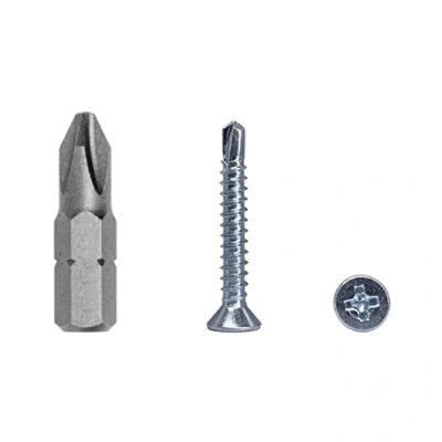 Abbildung von (100 Stück) DIN 7504 P verzinkter Stahl 3,5 x 25 mm Schrauben Selbstbohrende Blechschraube (PH) Kreuzschlitz Senkkopf selbstschneidend (100, mm)