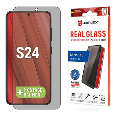 Abbildung von Samsung Galaxy S24 Panzerglas Displex Real Privacy Glass FC Displayschutz aus gehärtetem Glas für das