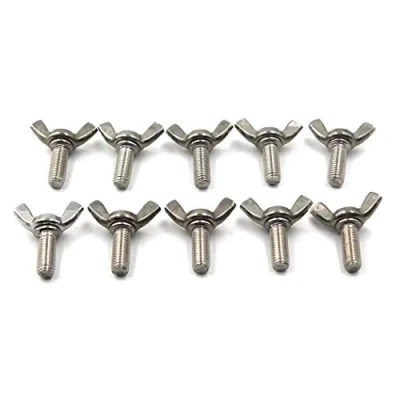 Abbildung von Flügelschrauben Set aus 304 Edelstahl, M8 x 30, Handdrehschrauben, Schmetterlingsschrauben Set, 10 Stück